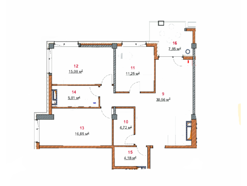 Planimetrie · Apartamente · 90.6 m²