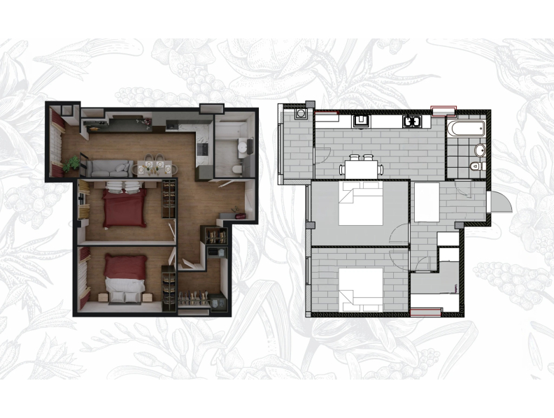Planimetrie · Apartament · 59.64 m²