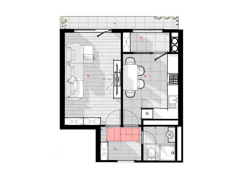 Apartament 39.3 m²
