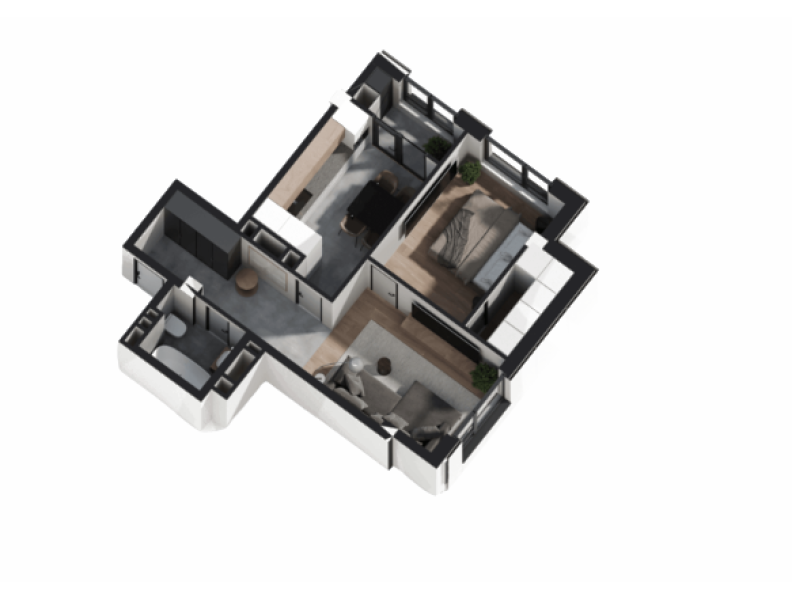 Apartament 49.54 m²