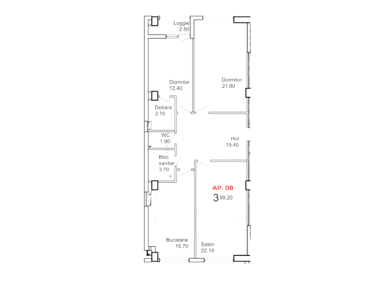 Apartament 99.2 m²