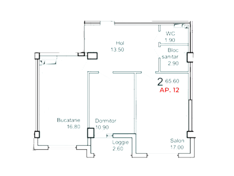 Apartament 65.6 m²