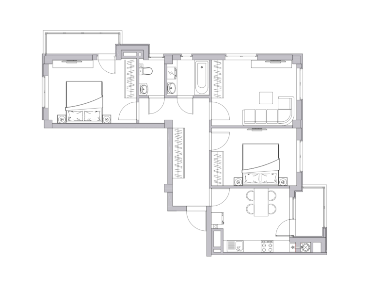 Apartament 76.53 m²