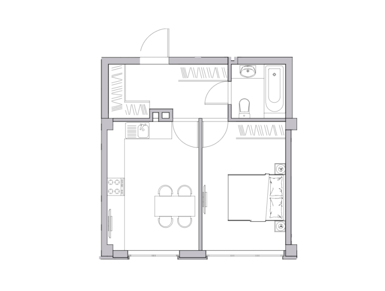 Apartament 32.23 m²