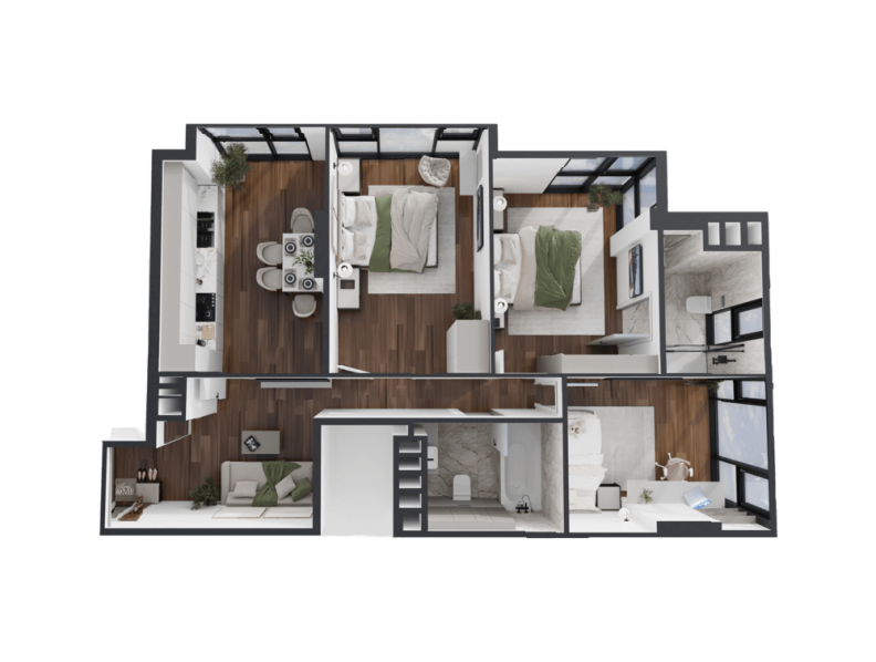 Apartament 83.11 m²