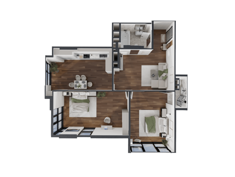 Planimetrie · Apartament · 70.07 m²