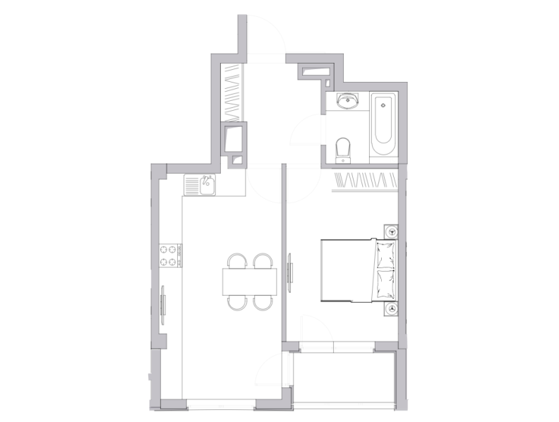 Apartament 44.33 m²